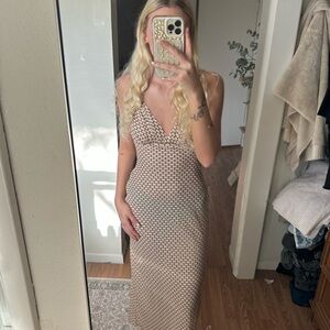 Princess Polly Beige and Black Maxi Dress
